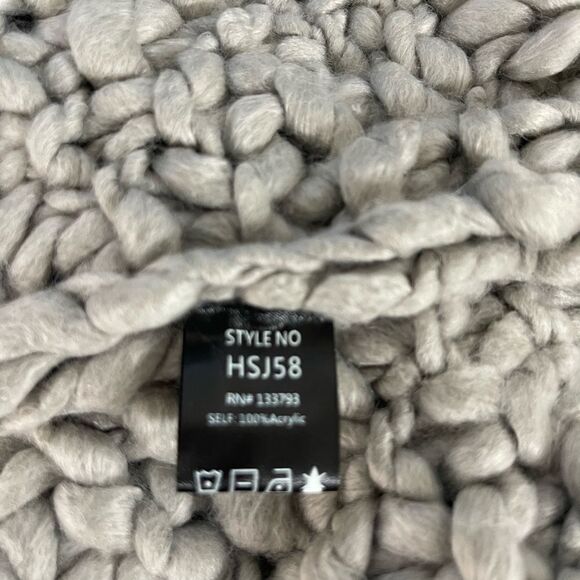 𝅺chunky Knit Open Front Cardigan in Gray - Picture 14 of 14